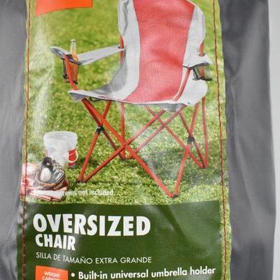 Oversized Camp Chair by Ozark Trail, Red & Gray - New