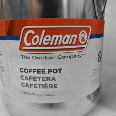 Coleman Camping Coffee Pot & Intex Electric Pump - New
