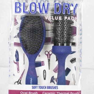 Soft Touch Brushes, Blow Dry Value Pack - New