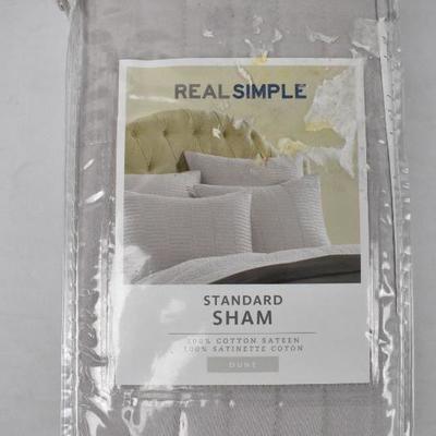 4 Coordinating Pillow Shams. 1 Euro & 3 Standard: Grays & Smokey Purples - New