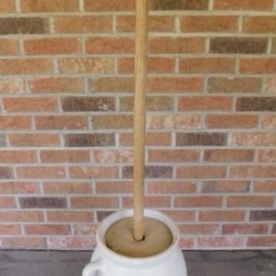 Butter Churn Crock with Plunger 16