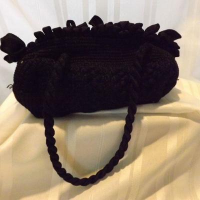Vintage Black Woven Bag