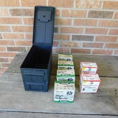 6 Boxes of Game Load 12 ga Shells Remington and Winchester with Ammo Box