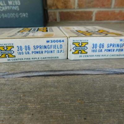Two Boxes of Winchester Springfield 30-06 Power Point Ammo CF