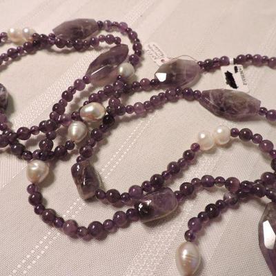 Amethyst and Freshwater Pearl Necklace