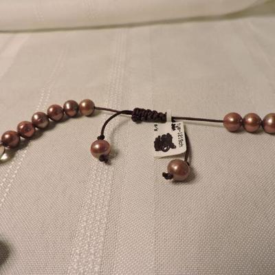 Beautiful Dyed Cultured Freshwater Pearls with Glass and Metal Beads