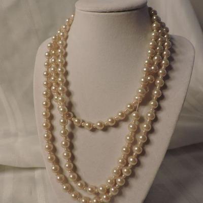 Three Necklaces of Cultured Pearls