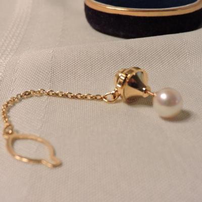 Tokyo Pearl Ginza Cultured Pearl and 18k Gold Tie Pin