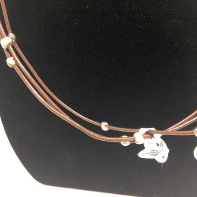 Lot 126 - Silpada Leather & Sterling Silver Necklaces 