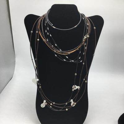 Lot 126 - Silpada Leather & Sterling Silver Necklaces 