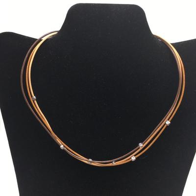 Lot 126 - Silpada Leather & Sterling Silver Necklaces 