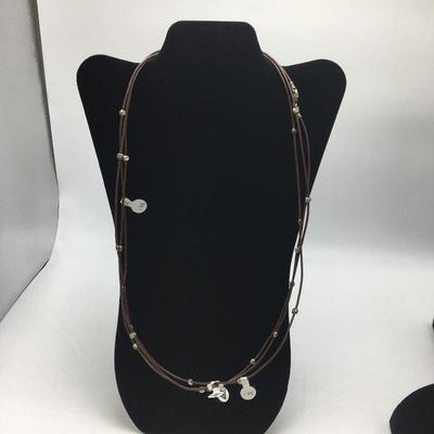 Lot 126 - Silpada Leather & Sterling Silver Necklaces 