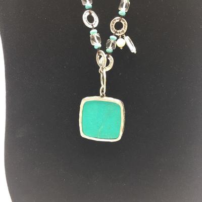 Lot 127 - Abalone Shell Necklace & Sterling Howlite