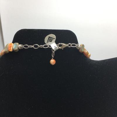 Lot 127 - Abalone Shell Necklace & Sterling Howlite