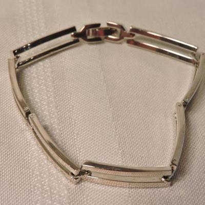 Sterling Silver Bar Link Bracelet