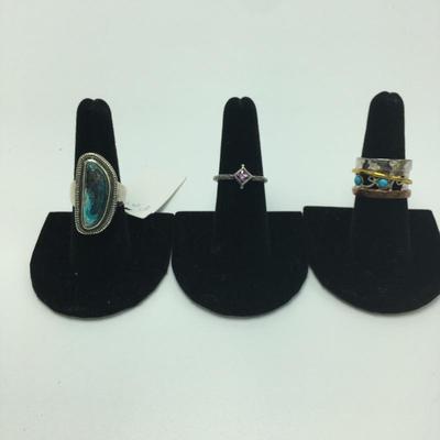 Lot 130 - Gorgeous Silpada Rings -Sz 8