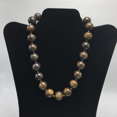 Lot 132 - Silpada Bronzite and Coral Necklaces 