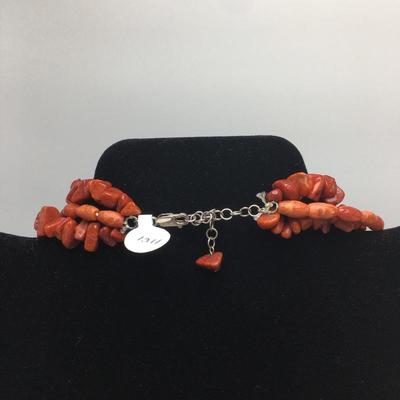 Lot 132 - Silpada Bronzite and Coral Necklaces 