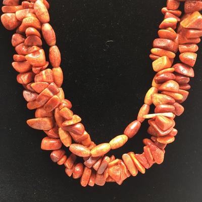 Lot 132 - Silpada Bronzite and Coral Necklaces 