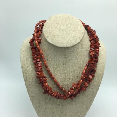Lot 132 - Silpada Bronzite and Coral Necklaces 