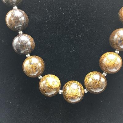 Lot 132 - Silpada Bronzite and Coral Necklaces 