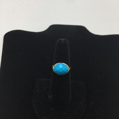 Lot 137 - Stella & Dot Ring & Gold Earrings 