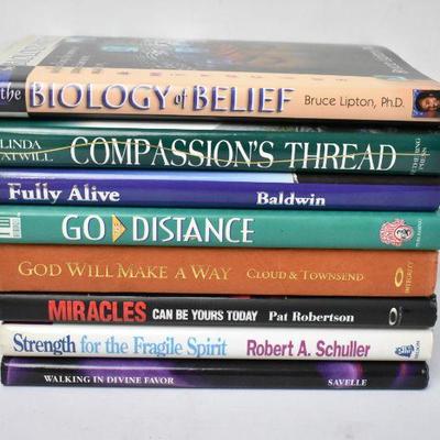 8 Hardcover Books: Spiritual/Faith: Biology of Belief to Walking in Divine Favor