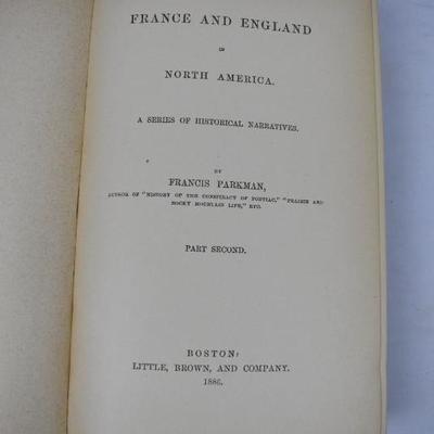 Antique 1886 France & England in North America Hardcover Book