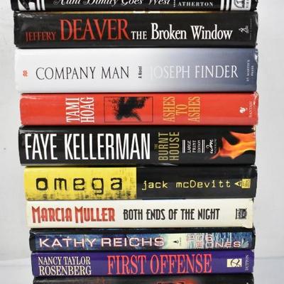 11 Hardcover Books Murder/Mystery, Authors: Atherton -to- Sheff