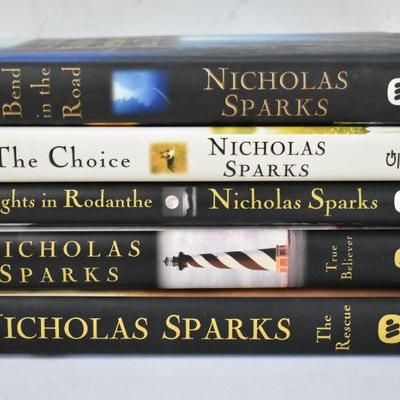 5 Hardcover Books by Nicholas Sparks: Bend in the Road -to- Rescue