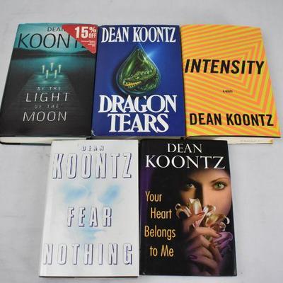 5 Hardcover Books by Dean Koontz: Fear Nothing -to- Intensity