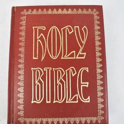 Vintage 1974 Holy Bible with Color Photographs