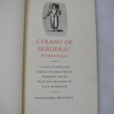 3 Vintage Poetry Hardcover Books: John Donne, Shakespeare & Cyrano de Bergerac