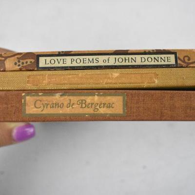 3 Vintage Poetry Hardcover Books: John Donne, Shakespeare & Cyrano de Bergerac