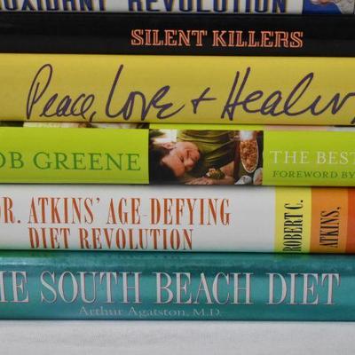 8 Hardcover Books, Health & Diet & Wellness: Lean on Me -to- South Beach Diet