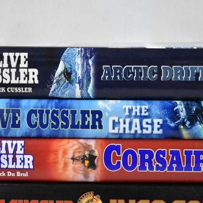 6 Hardcover Books by Clive Cussler: Arctic Draft -to- Treasure of Khan