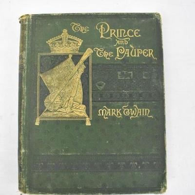 Antique 1882 Hardcover Book The Prince & the Pauper by Mark Twain