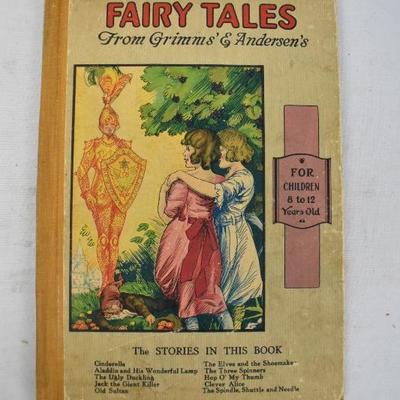 Vintage 1922 Hardcover Fairy Tales From Grimms' & Andersen's - Fragile