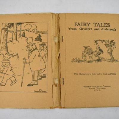 Vintage 1922 Hardcover Fairy Tales From Grimms' & Andersen's - Fragile