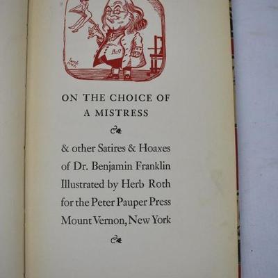 Vintage/Antique (No Date) Small Hardcover Franklin On the Choice of a Mistress
