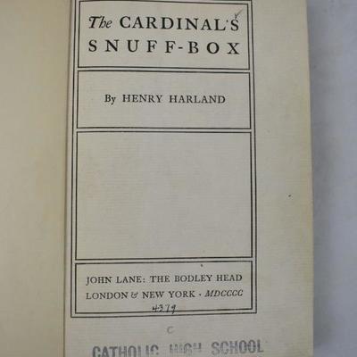 Antique 1900 Hardcover Book The Cardinal's Snuff-Box by Harland