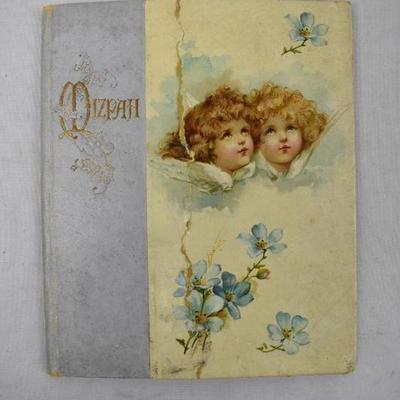 Antique (Inscription 1902) Small Hardcover Book Mizpah - Creased Front Cover