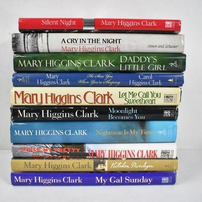 10 Hardcover Books by Mary Higgins Clark: Silent Night -to- My Gal Sunday