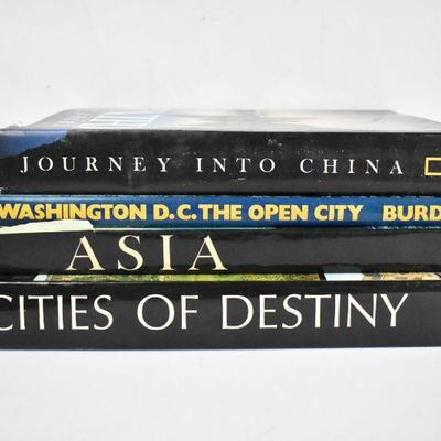 4 Vintage Hardcover Coffee Tables Books: China, Asia, & Cities of Destiny