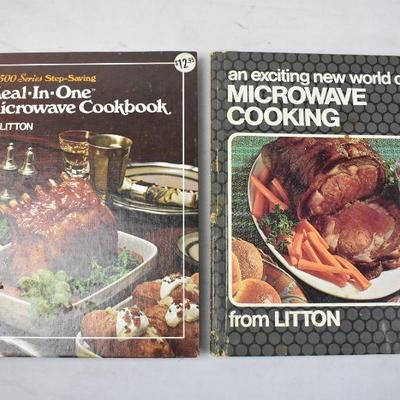 4 Hardcover Vintage Microwave Cooking Cookbooks: 1971, 1978, 1979