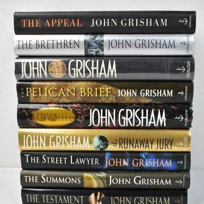 9 Hardcover Books by John Grisham: Appeal -to- Testament