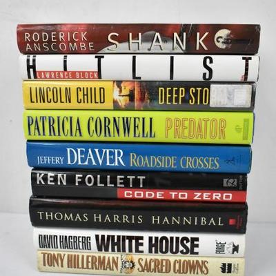 9 Hardcover Books Murder/Mystery Authors Anscombe -to- Hillerman