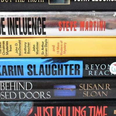 10 Hardcover Books Murder/Mystery, Authors Jackson -to- Westlake