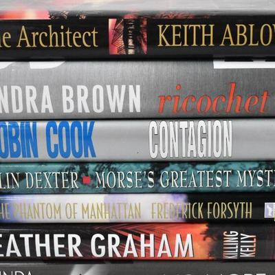 9 Hardcover Books Murder/Mystery: Authors Keith Ablow -to- Ed McBain