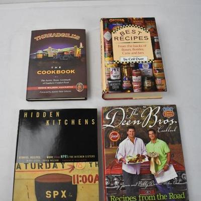 4 Hardcover Cookbooks: Threadgill's -to- The Deen Bros